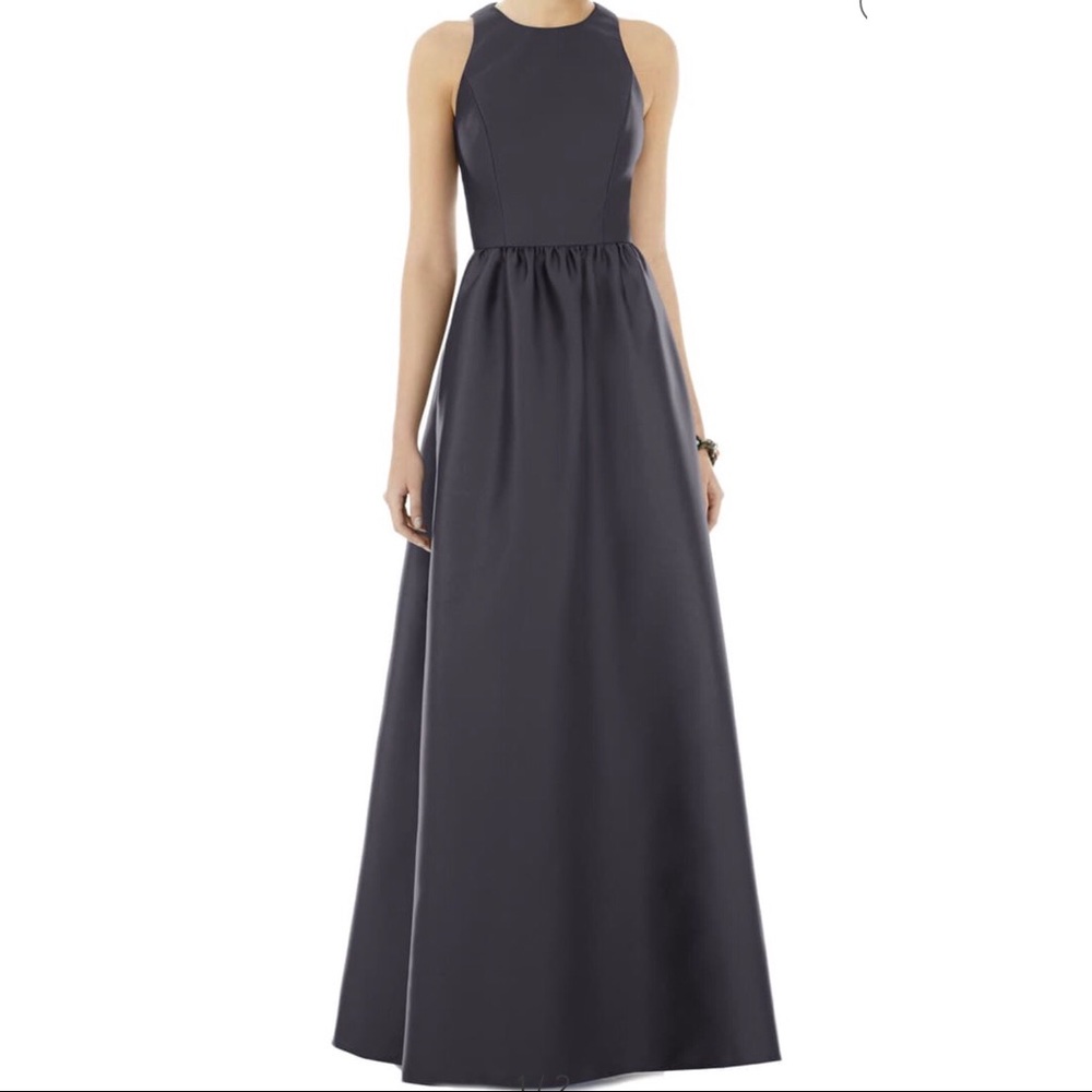 Alfred Sung Satin A-Line Gown